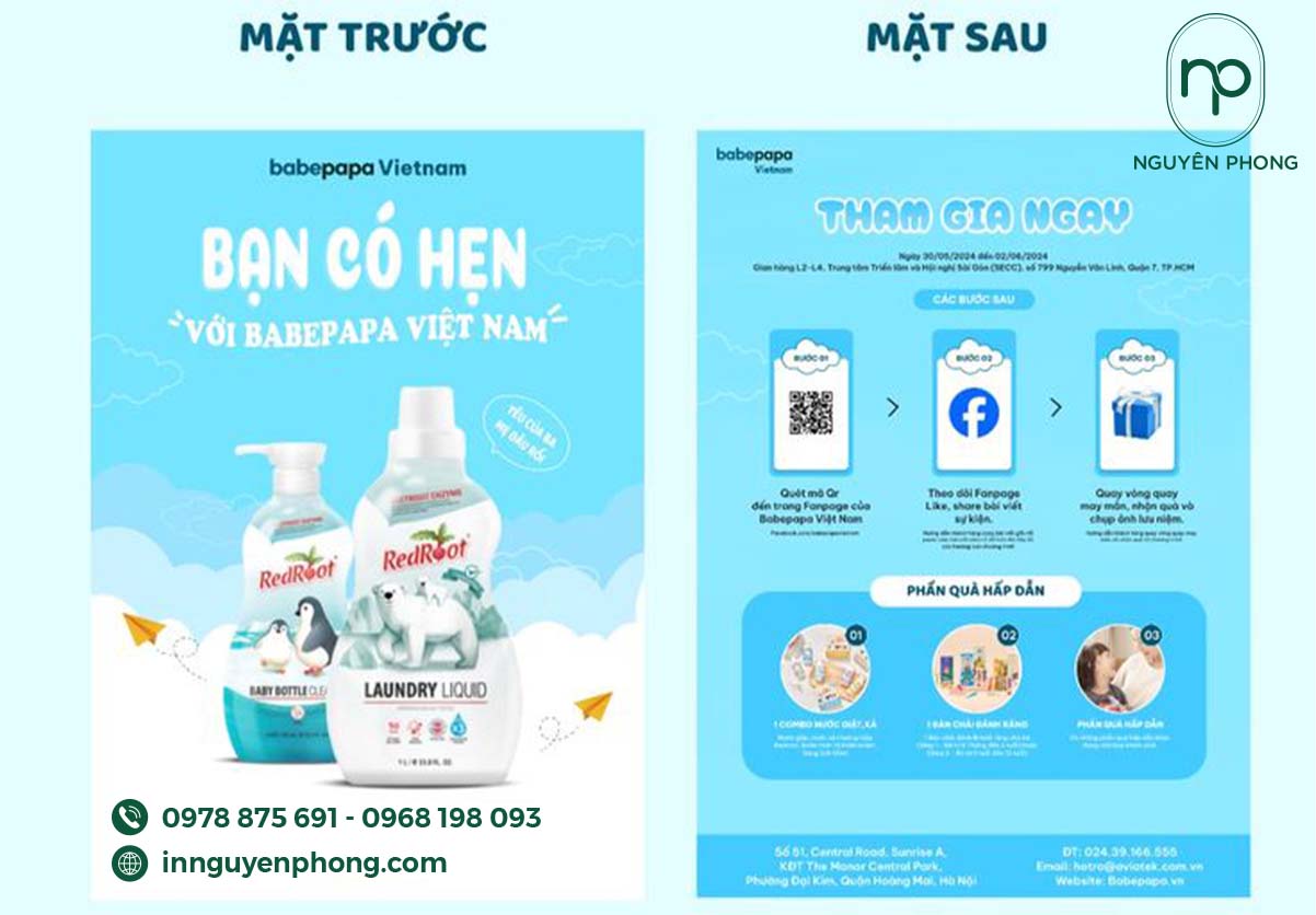 Tờ rơi in thông tin về sự kiện